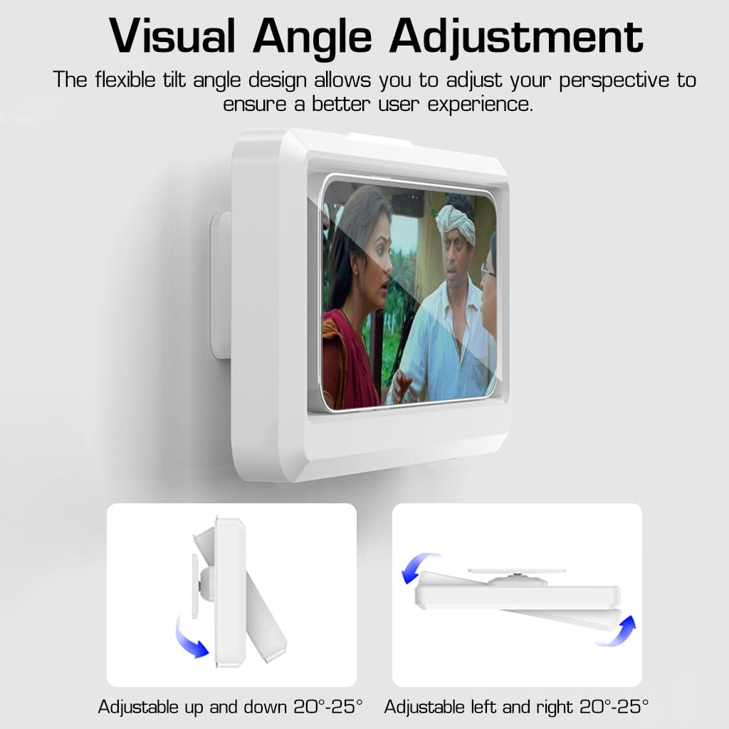 ZORBES Waterproof Bathroom Wall Mount Phone Holder Case 360° Rotatable Phone Stand with HD Touch Screen Self Adhesive Installation Detachable Phone Holder for 6.8 ZORBES Waterproof Bathroom Wall Mount Phone Holder Case 360° Rotatable Phone Stand with HD Touch Screen Self Adhesive Installation Detachable Phone Holder for 6.8